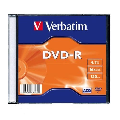 Dysk VERBATIM DVD-R slim 4,7GB