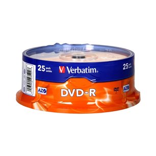 Dysk VERBATIM DVD-R 4,7GB cake 25szt