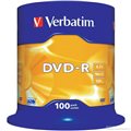 Dysk VERBATIM DVD-R 4,7GB cake 100szt