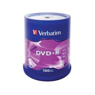 Dysk VERBATIM DVD+R 4,7GB cake 100