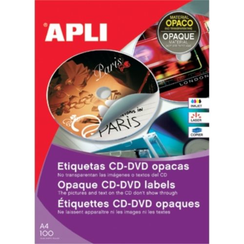 Etykiety samoprzylepne na CD nieprzezro